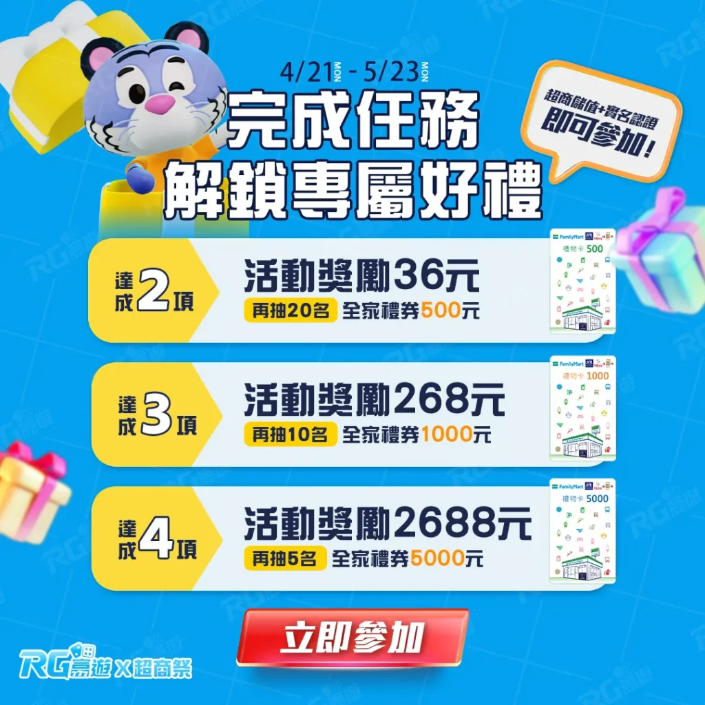 奇幻魔藥優惠RG超商祭活動內容